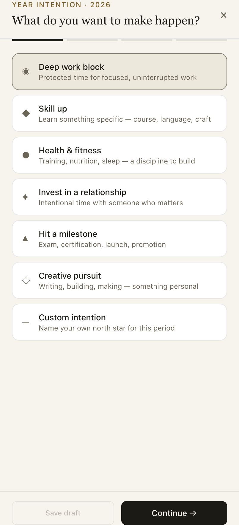 Adding an intention to the year.