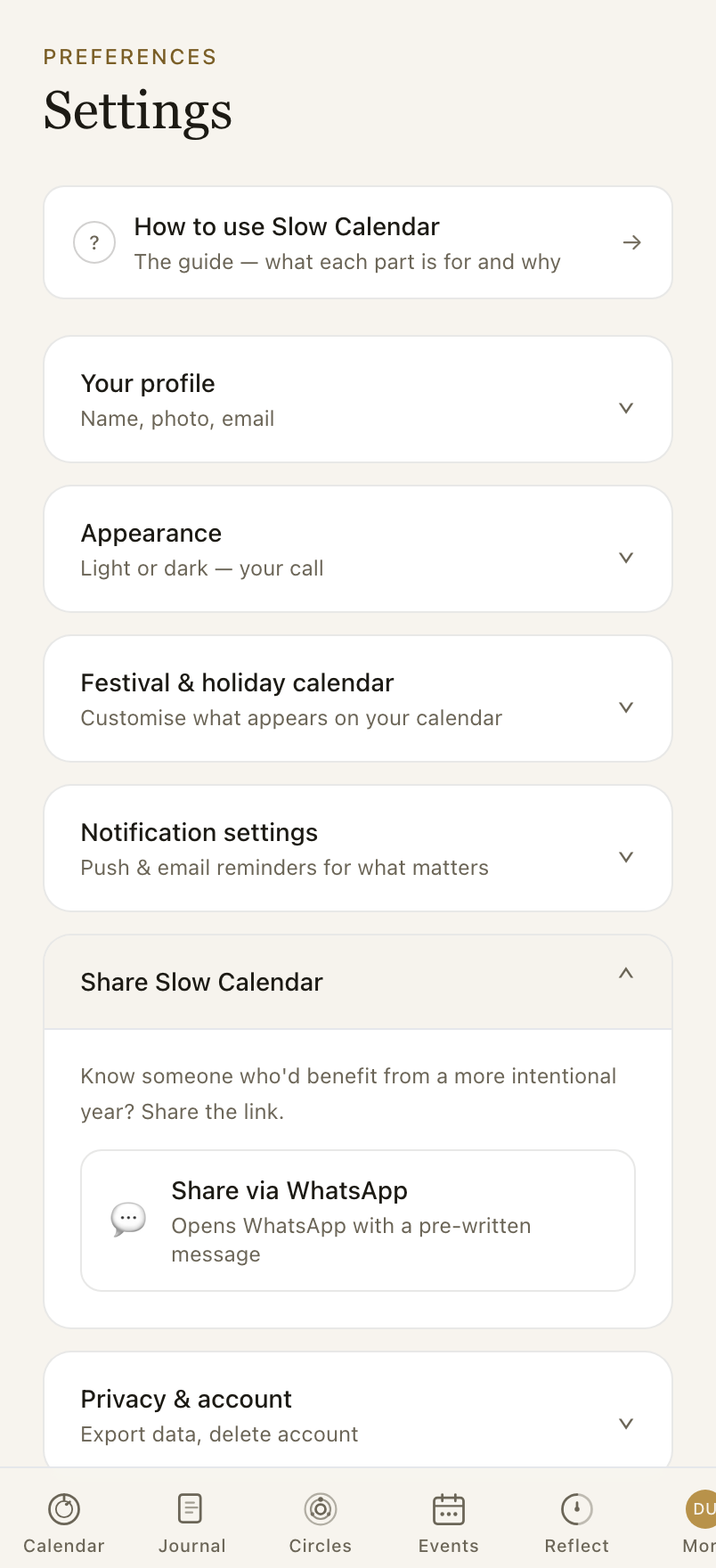 Recommend Slow Calendar to someone.
